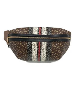 BURBERRY MONOGRAM STRIPE Bum Bag Waist Bag Authentic Men “D:1.77" W:7.48" 1588 - Picture 1 of 10