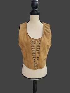 Damen-Trachtenweste / Damen-Lederweste, Gr. 36, mittelbraun - Bild 1 von 4