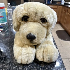 Yellow Lab Puppy Dog Plush Stuffed Animal Toy Brown FLoppy 30 in Aurora A&A - Picture 1 of 19