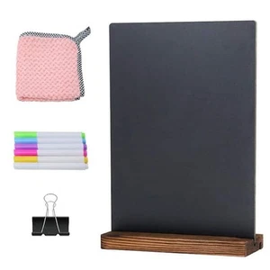 8.7 in. x 12 in. Black Wood Framed Memo Board, Double-Sided Chalkboards 1 Pack - Picture 1 of 7