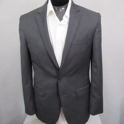 Jos A Bank Mens Sport Coat 42L Slim Black Birdseye Wool Blazer Wool - Image 1 of 4