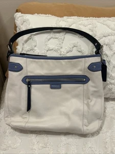Coach Handtasche Daisy creme/periwinkle/marine Schulterriemen Handtasche Geldbeutel - Bild 1 von 4