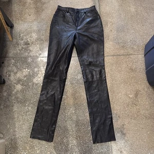 Cripple Creek Women's Genuine Leather Pants L Black - Picture 1 of 7