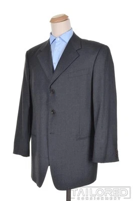 Chaqueta Abrigo Deportivo Blazer de Lana Gris Sólido ARMANI COLLEZIONI - EU 56 / US 46 R Foto 1 de 4