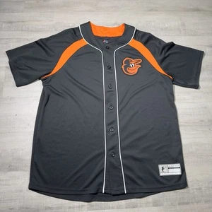 Majestic Mens Baltimore Oreos Jersey Black Large Baseball MLB Casual - Picture 1 of 6