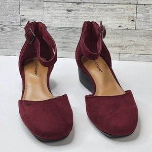 Aurelia Comfortview 7W Schuhe burgunderrot Knöchelriemen Keilabsatz eng anliegend elegant - Bild 1 von 13