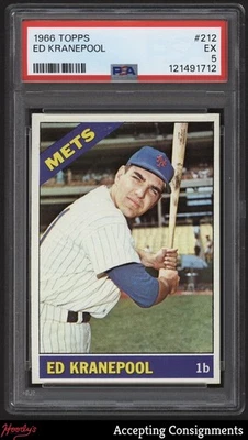 1966 Topps #212 Ed Kranepool METS PSA 5 EX EXCELLENT - Image 1 of 2