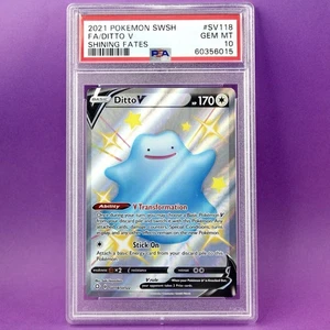 Pokemon 2021 DITTO V #SV118 SWSH Shining Fates PSA 10 gemme ottime condizioni POP 1306 - Foto 1 di 2
