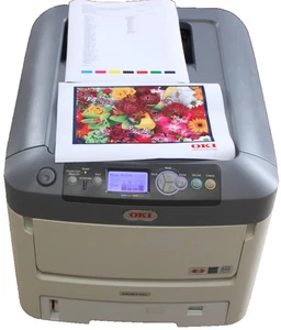 OKI DATA MPS711c Printer, 37712 Page Count, with Power Cord - Picture 1 of 12