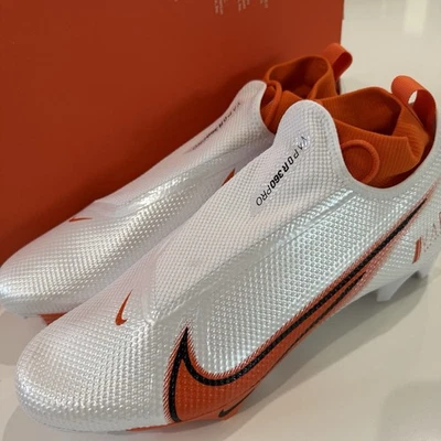 Size 11.5 Nike Vapor Edge Pro 360 White Orange Football Cleats CV6345-100 NEW - Image 1 of 4