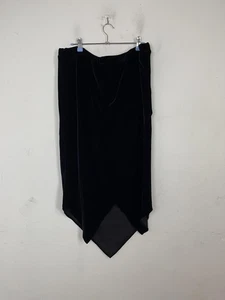 Susan Ross Rock Damen 14 schwarz Samt asymmetrischer Saum Hexenfee Abend - Bild 1 von 8