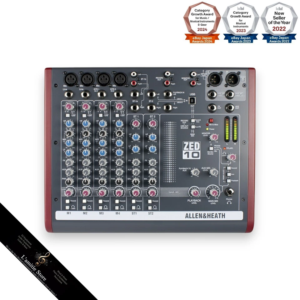Allen & Heath ZED-10 Mehrzweck-Kompaktmixer für Live USB Allen & Heath ZED10 - Bild 1 von 4