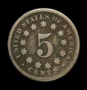 1867 Shield Nickel - Picture 1 of 2