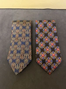 Lote de 2 corbatas Christian Dior Cravate para hombre - 100 % seda 57” X 4” - Imagen 1 de 3