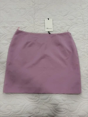 NUEVO CON ETIQUETAS Falda Blumarine Rubor Rosa Tafetán Hecha en Italia Talla 42 EE. UU. Talla 6 Foto 1 de 4