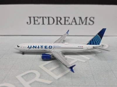 1/400 UNITED AIRLINES 737-MAX 8 18'S EVO BLUE TOGETHER COLORS N27261 GEMINI JETS - Image 1 of 4