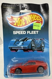 Vintage 1986 Hot Wheels Speed Fleet Ferrari Testarossa #5111 rot Die Cast Metal - Bild 1 von 7