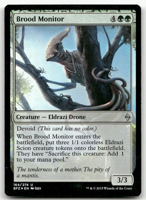 Brood Monitor #164 (Foil) (LP) Battle for Zendikar BFZ Magic MTG - Image 1 of 2