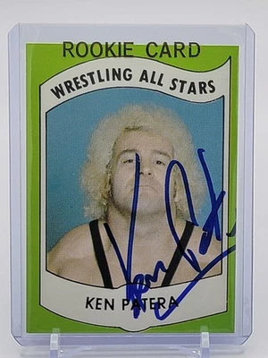 Tarjeta firmada por Ken Patera 1982 Wrestling All Stars novato autografiada RC autógrafo  Foto 1 de 2