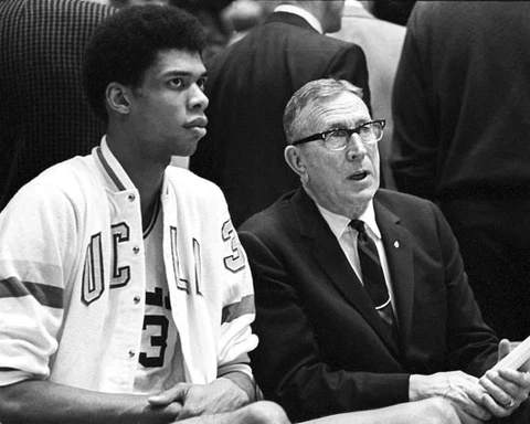 UCLA Bruins JOHN WOODEN and LEW ALCINDOR 8x10 Photo Print Glossy Poster Cover