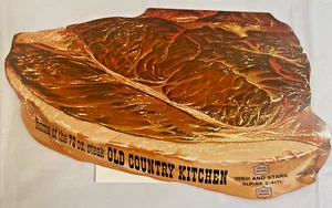 Vintage 1950er alte Landhausküche HOME OF THE 72 OZ STEAK Speisekarte Portland mit Einsatz - Bild 1 von 6
