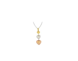 Gemporia/Gems TV 3 Tone Sterling Silver Hearts Necklace - Picture 1 of 8