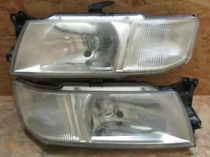 1997 2003 JDM MITSUBISHI CHARIOT GRANDIS N80 N90 SILVER CHROME HEADLIGHT SET OEM - Picture 1 of 10