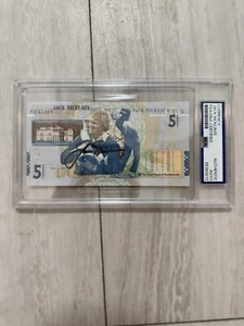 JACK NICKLAUS SIGNED ROYAL BANK OF SCOTLAND BRITISH OPEN 5 POUND NOTE PSA/DNA - Picture 1 of 2