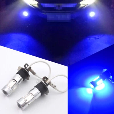 2pcs Ultra Blue H3 LED Fog Light Bulbs Car Truck Driving Fog Lamp Conversion Kit - Image 1 of 4