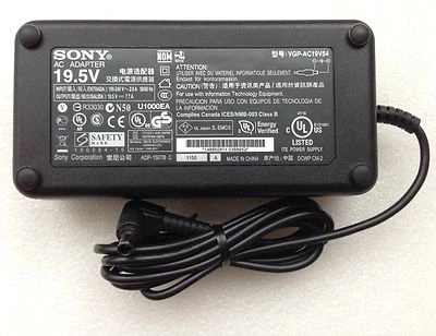 Original OEM Sony 150W 19.5V 7.7A AC Adapter for Sony VAIO VPCF21Z1E/BI Notebook - Image 1 of 3