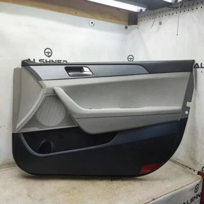 2015-2017 Hyundai Sonata Front Right Door Trim Panel Gray 82306-C2110TGG OEM - Image 1 of 4