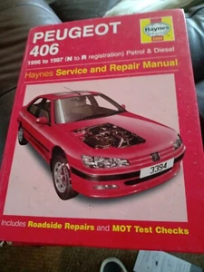 Haynes Manual Peugeot 406 96-97 (N to R) Petrol & Diesel used but complete. - Picture 1 of 3