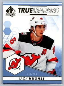 2022-23 SP Authentic #TL-19 Jack Hughes True Leaders Blue New Jersey Devils - Picture 1 of 2