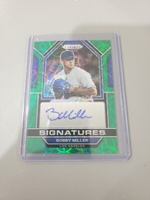 Bobby Miller Green Auto Signature 2023 Panini Prizm Baseball Cars 16/75