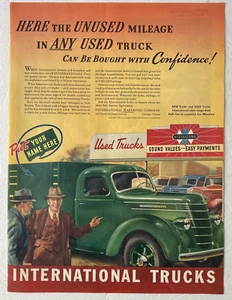International Trucks Vintage Print Ad 1940 Used Trucks Sound Values Men - Bild 1 von 2