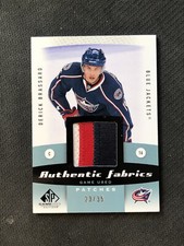 2010-11 UPPER DECK SP GAME USED DERICK BRASSARD AUTHENTIC FABRIC PATCH #ed 23/35