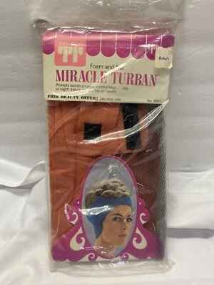 Turbante milagroso Tip Top vintage años 70 ¡Artículo antiguo único! BONITO NOS Sellado Rosa Raro Foto 1 de 4