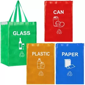 4 Pcs Recycling Bin Bags Separate Recycle Bin Waterproof Waste Baskets Recycl... - Picture 1 of 6