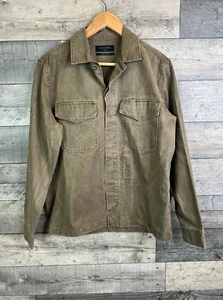 Camisa All Saints Warrant Talla XS Talla Grande Caqui Verde Utilidad Carga - Imagen 1 de 9