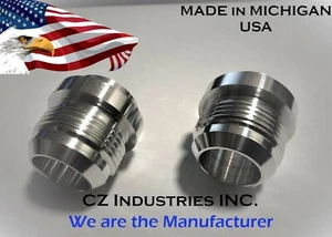 AN16, 16 AN QTY:2 MALE BILLET 6061T6 ALUMINUM WELD ON / WELD IN FITTING BUNG - Foto 1 di 3