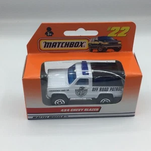 Matchbox Mattel Wheels #22 4x4 Chevy Blazer White Police MIB - Picture 1 of 5