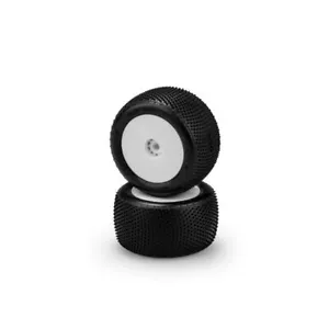 Jconcepts Fuzz Bite Pink Mounted White Wheel Mini-T 2.0/Mini-B Rear 40841221 - Picture 1 of 1