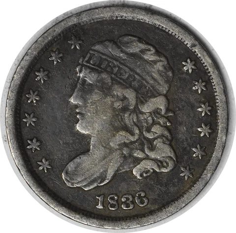 1836 Bust Silver Half Dime VF Uncertified #256 Cover