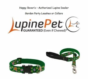 "Collar o correa para perro Lupine Lifetime flores limitadas mariposa fiesta jardín -3/4" - Imagen 1 de 7
