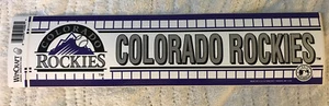 MLB Colorado Rockies Vintage Circa 1990s Team Logo Baseball Bumper Sticker New - Picture 1 of 1