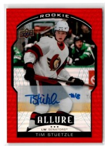 2020-21 Upper Deck Allure Tim Stützle Rookie Auto Ottawa Senators #XRC-TS Red