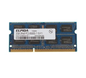 Elpida 2GB PC3-8500 DDR3 1066Mhz 2RX8 204PIN SODIMM Laptop Notebook Memory RAM^! - Picture 1 of 5