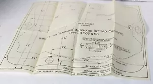 VORLAGE FÜR GARRARD AUTOMATISCHE PLATTENWECHSLER TYP RC88 & RC98 - Bild 1 von 2