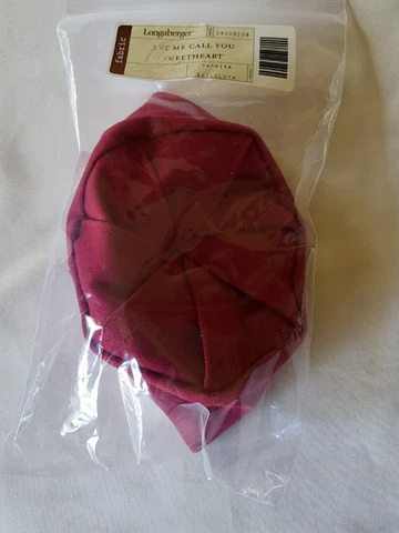 Longaberger Basket Liner, "Let Me Call You Sweet Heart", Sail Cloth Paprika. NEW Cover