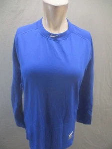 Nike Pro Combat Talla M Para Hombres Azul Manga 3/4 Cuello Redondo Atlético Pull Over 159 - Imagen 1 de 11